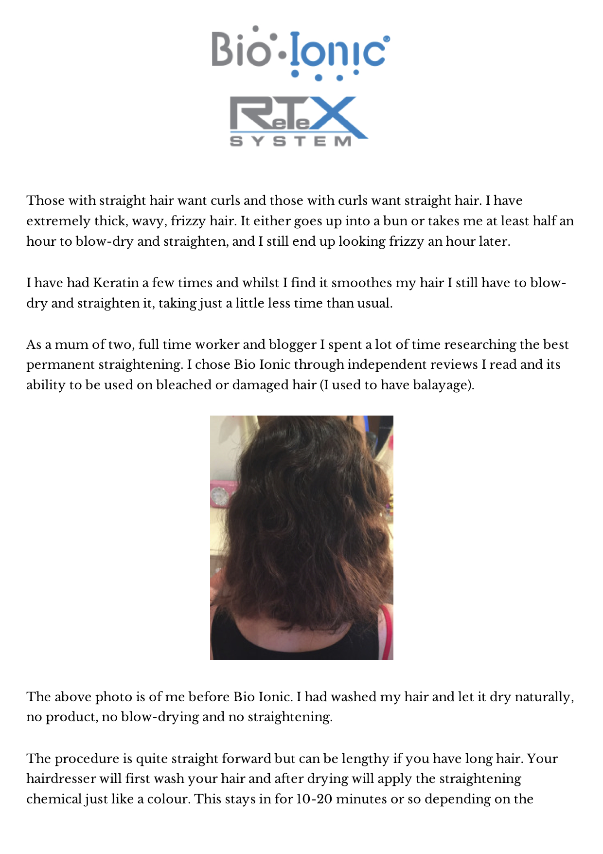 Bio Ionic Retex System Permanent Hair Straightening | The Styled Flyer a